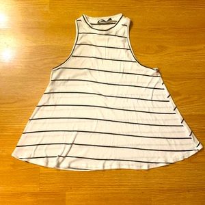Striped turtle neck tank
